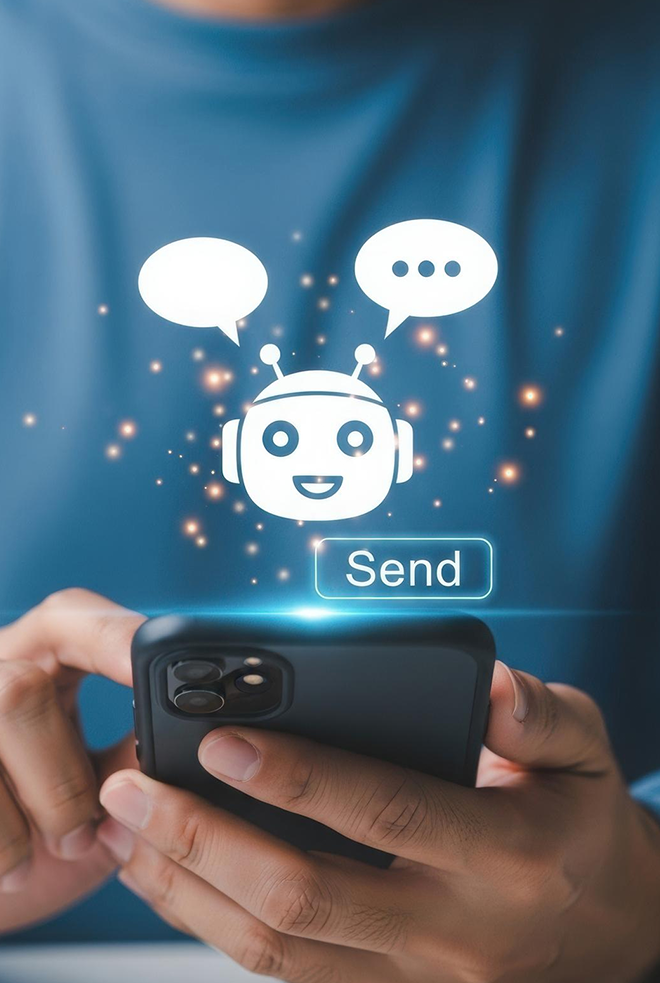 AI assistant helping a business professional