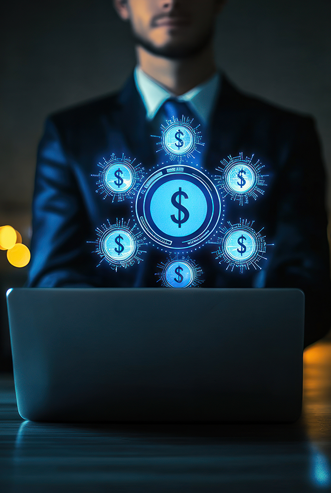 AI assistant helping a business professional